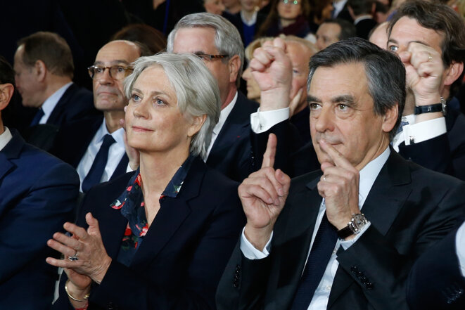 Penelope et François Fillon au meeting de La Villette, le 29 janvier © Reuters