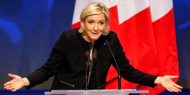Marine Le Pen lors de ses assises présidentielles à Lyon © Reuters Marine Le Pen lors de ses assises présidentielles à Lyon © Reuters