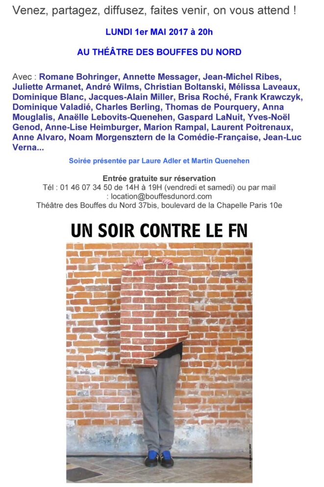 LE COMBAT ANTI LE PEN NE POURRA S'ARRETER AUX RESULTATS DES ELECTIONS