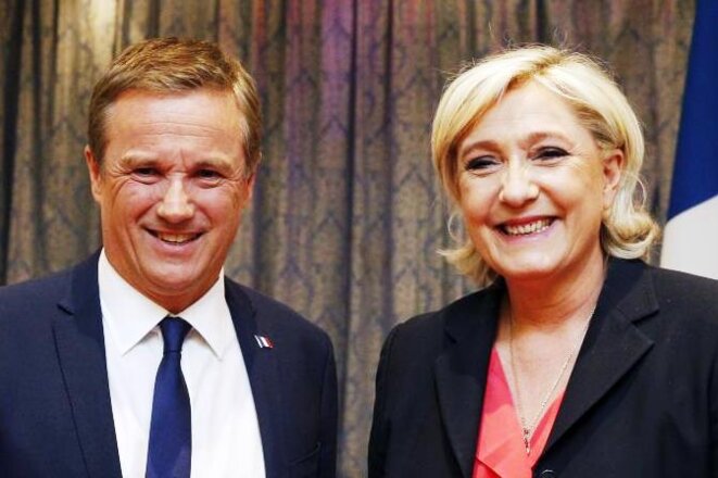 Nicolas DUPONT-AIGNAN et Marine LE PEN le 28 avril 2017 © DC Nicolas DUPONT-AIGNAN et Marine LE PEN le 28 avril 2017 © DC