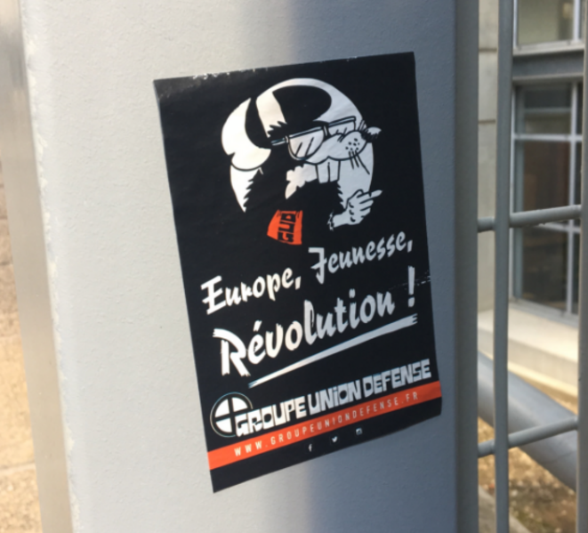 Un autocollant du GUD à Lyon 3 © FZ Un autocollant du GUD à Lyon 3 © FZ