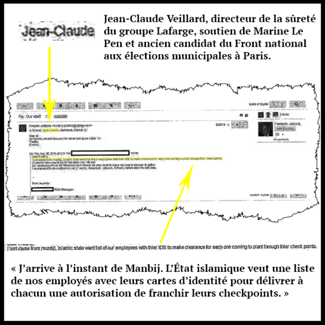 Extrait d'un mail prouvant l'implication de Jean-Claude Veillard dans les tractations avec l'État islamique © DR Extrait d'un mail prouvant l'implication de Jean-Claude Veillard dans les tractations avec l'État islamique © DR