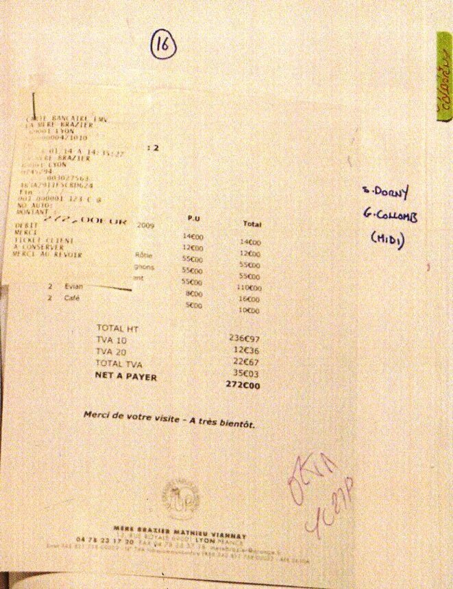 Note de frais d'un déjeuner avec le maire Gérard Collomb. Voir sous l'onglet Prolonger de cet article d'autres factures, notes et documents. Note de frais d'un déjeuner avec le maire Gérard Collomb. Voir sous l'onglet Prolonger de cet article d'autres factures, notes et documents.
