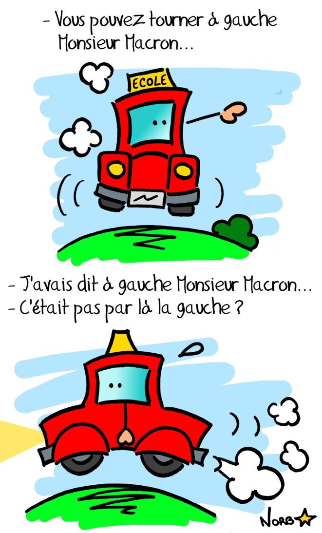 Quand Macron passait son permis