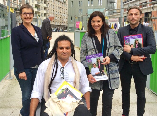 Législatives 2017 Anne Hidalgo , Carine Petit , Thierry Paul Valette , Ryadh Sallem © Campagne Ryadh Législatives 2017 Anne Hidalgo , Carine Petit , Thierry Paul Valette , Ryadh Sallem © Campagne Ryadh