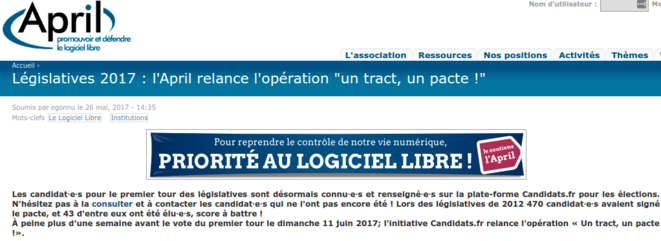 Candidat-e-s aux législatives, signez le Pacte du Logiciel Libre !