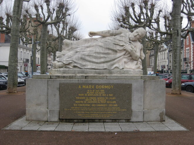En hommage à Marx Dormoy, à Montluçon. © Hélène Staes