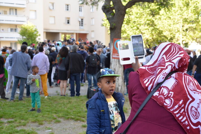 Meeting pour les législatives de La France insoumise aux Rosiers, le 18 mai 2017. © LF