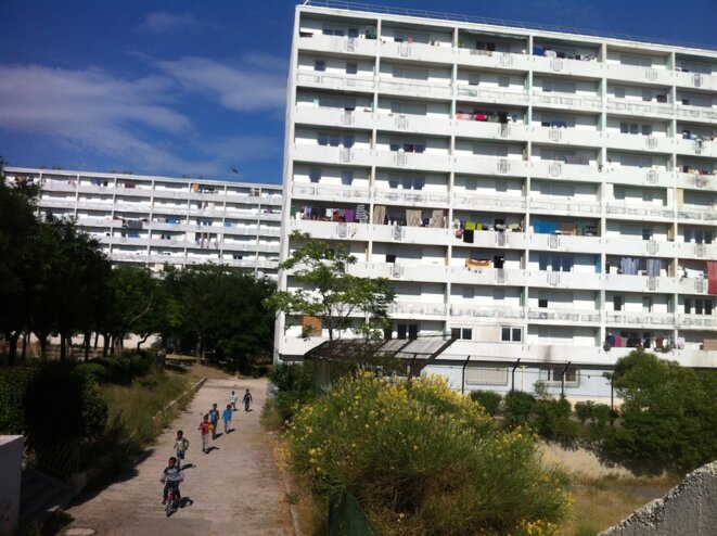 Frais Vallon, le 31 mai 2017. La cité compte plus de 4000 habitants répartis dans 13 bâtiments. © LF