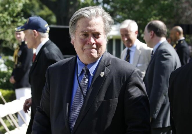 Streve Bannon, artisan de la politique nationaliste de Donald Trump, le 1er juin 2017 à la Maison Blanche. © Reuters Streve Bannon, artisan de la politique nationaliste de Donald Trump, le 1er juin 2017 à la Maison Blanche. © Reuters