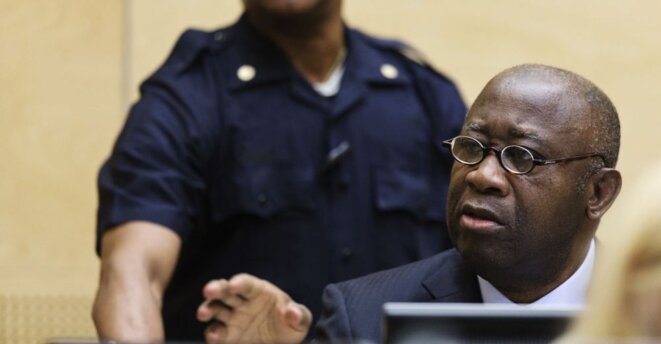 Laurent Gbagbo lors de l'ouverture de son procès devant la CPI, en janvier 2016. © Reuters Laurent Gbagbo lors de l'ouverture de son procès devant la CPI, en janvier 2016. © Reuters