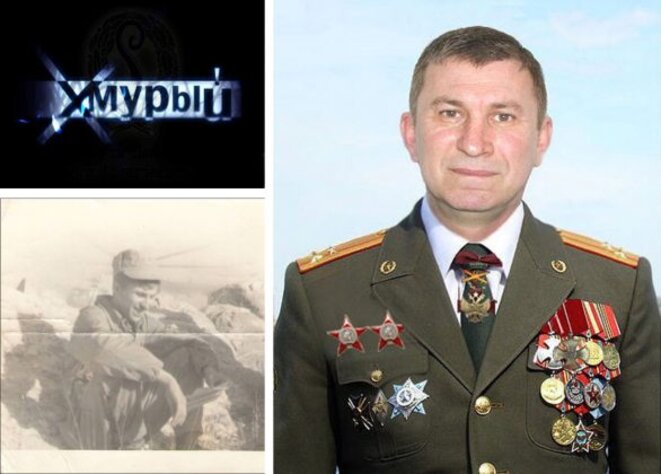 En haut à gauche, l’avatar de « Khmury » sur le forum Antikvariat. En bas, photographie de Sergey Dubinsky en Afghanistan tirée de son profil sur le média social ‘Moi Mir’ (Mon Monde). A droite, photographie de Sergey Dubinsky en uniforme de colonel, téléchargée en 2011. Source : Bellingcat. En haut à gauche, l’avatar de « Khmury » sur le forum Antikvariat. En bas, photographie de Sergey Dubinsky en Afghanistan tirée de son profil sur le média social ‘Moi Mir’ (Mon Monde). A droite, photographie de Sergey Dubinsky en uniforme de colonel, téléchargée en 2011. Source : Bellingcat.