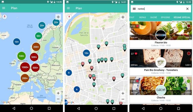 Présence de Too Good To Go en France et en Europe © Application Too Good To Go Présence de Too Good To Go en France et en Europe © Application Too Good To Go