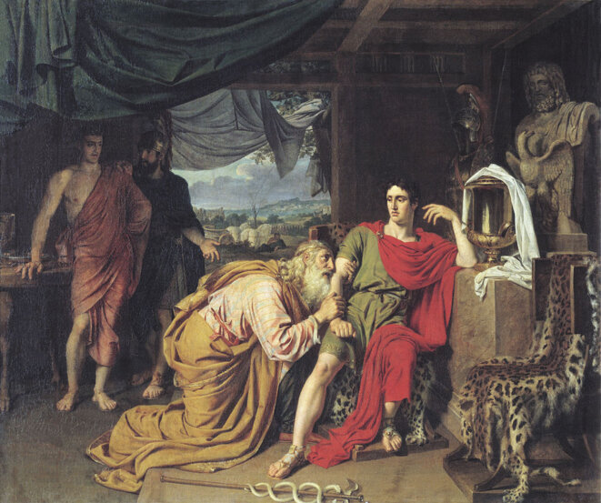 Alexandre Ivanov, "Priam sollicitant d'Achille le corps d'Hector", 1824 Alexandre Ivanov, "Priam sollicitant d'Achille le corps d'Hector", 1824