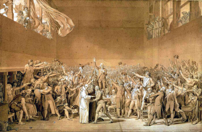Le Serment du Jeu de Paume à Versailles, dessin de David Le Serment du Jeu de Paume à Versailles, dessin de David