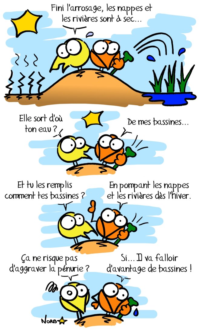 Réserves de substitution pour l'irrigation agricole: Ga Bu Zo Meu! © Norb Réserves de substitution pour l'irrigation agricole: Ga Bu Zo Meu! © Norb