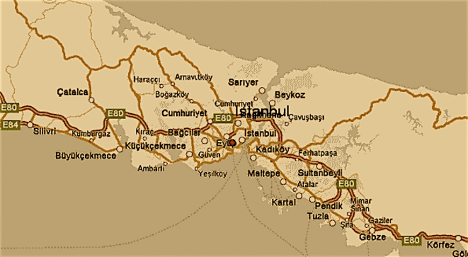 Carte de la province d'Istanbul © Tieri Briet Carte de la province d'Istanbul © Tieri Briet