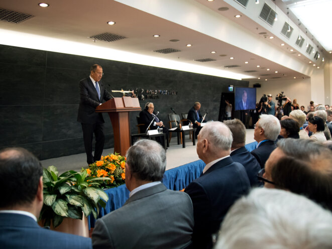 Le ministre russe des Affaires étrangères, Sergueï Lavrov, répondait aux questions des journalistes lors du Primakov Readings International Forum à Moscou, le 30 juin. Image Ministère russe des Affaires étrangères. Le ministre russe des Affaires étrangères, Sergueï Lavrov, répondait aux questions des journalistes lors du Primakov Readings International Forum à Moscou, le 30 juin. Image Ministère russe des Affaires étrangères.