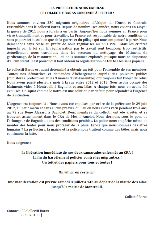 Les Baras sont dans une situation critique