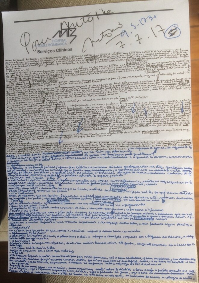 Page manuscrite offerte au journaliste de Mediapart (voir plus distinctement sous l'onglet « Prolonger ») Page manuscrite offerte au journaliste de Mediapart (voir plus distinctement sous l'onglet « Prolonger »)