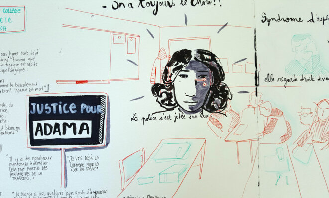 Assa est entrée dans la classe. © Zède Assa est entrée dans la classe. © Zède