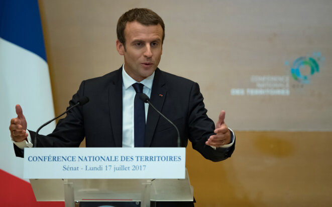Emmanuel Macron à la conférence des territoires © Reuters Emmanuel Macron à la conférence des territoires © Reuters
