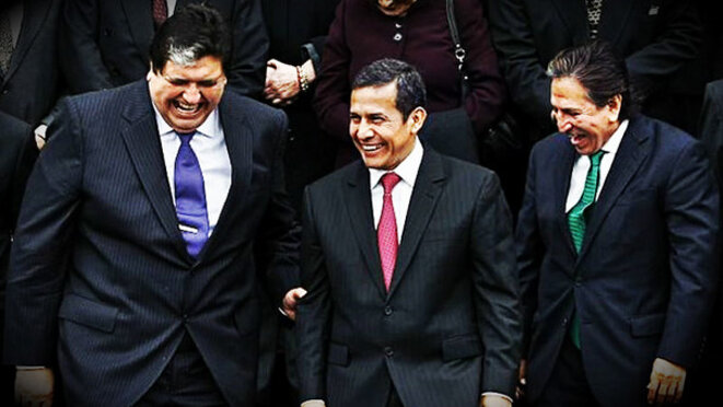 Les trois ex-présidents du Pérou (de gauche à droite) Alan Garcia, Ollanta Humala et Alejandro Toledo. © DR Les trois ex-présidents du Pérou (de gauche à droite) Alan Garcia, Ollanta Humala et Alejandro Toledo. © DR
