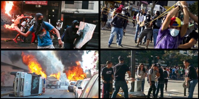 Quelques images des guarimbas de 2014 (je pourrais mettre "2017" on y verrait que du feu) Quelques images des guarimbas de 2014 (je pourrais mettre "2017" on y verrait que du feu)