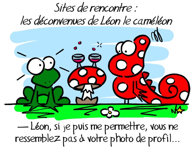 Trois dés pour un dessin (n°3): Léon le caméléon