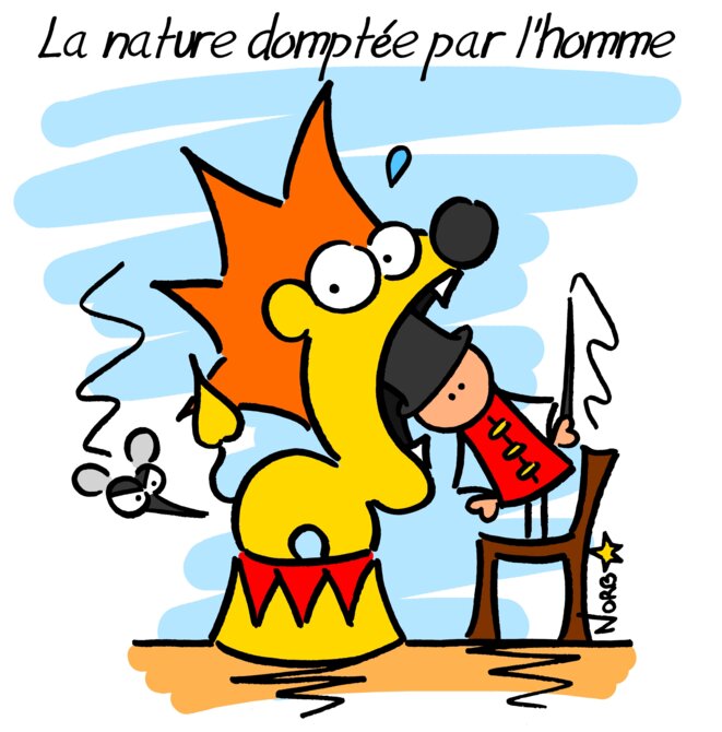 Trois dés pour un dessin (n°5): la nature domptée par l'homme