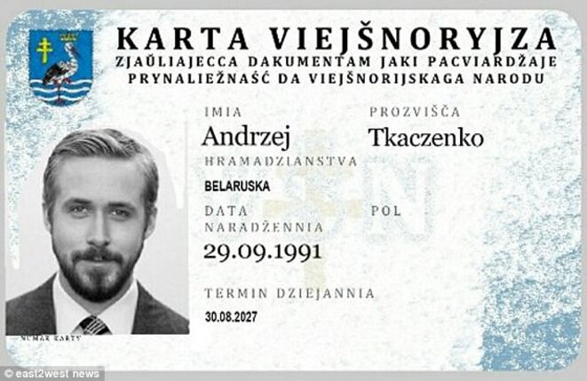 Document d’identité du nouvel Etat, appelé aussi Viejsnoryjza. Document d’identité du nouvel Etat, appelé aussi Viejsnoryjza.