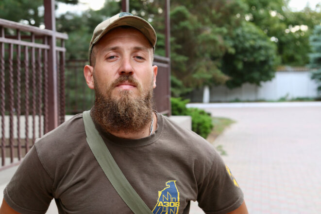 Le commandant du 2ème bataillon du régiment Azov, "Kirt ». Le commandant du 2ème bataillon du régiment Azov, "Kirt ».