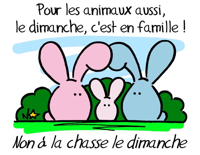 Non à la chasse le dimanche!
