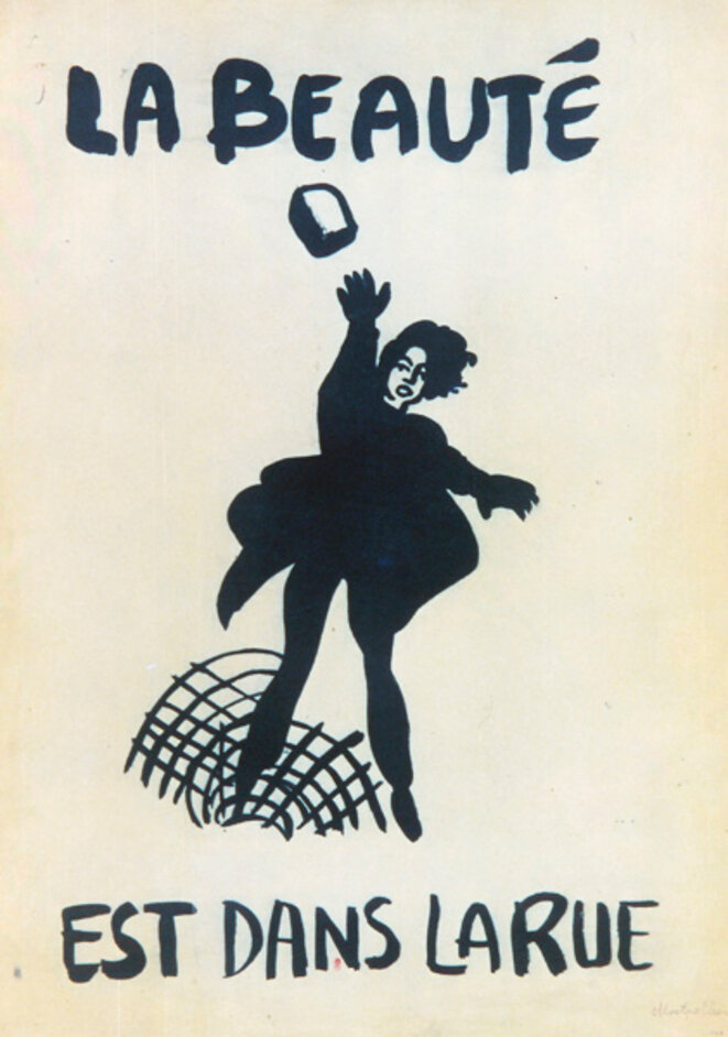 L’affiche originale des Ateliers Populaires. L’affiche originale des Ateliers Populaires.