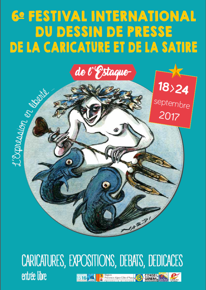 Affiche du 6e Festival International de l'Estaque du dessin de presse, de la caricature et de la satire © Nardi (affiche de l'événement) Affiche du 6e Festival International de l'Estaque du dessin de presse, de la caricature et de la satire © Nardi (affiche de l'événement)