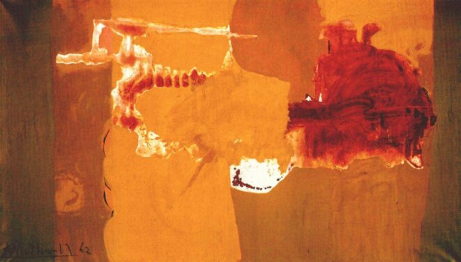 Motherwell, « Chi ama crede », 1962, 208,28 x 358,14 cm Motherwell, « Chi ama crede », 1962, 208,28 x 358,14 cm