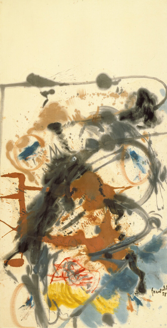 Frankenthaler, « Winter Hunt », 1958, 231,14 x 116,116,84cm, © Helen Frankenthaler Foundation/ARS Frankenthaler, « Winter Hunt », 1958, 231,14 x 116,116,84cm, © Helen Frankenthaler Foundation/ARS