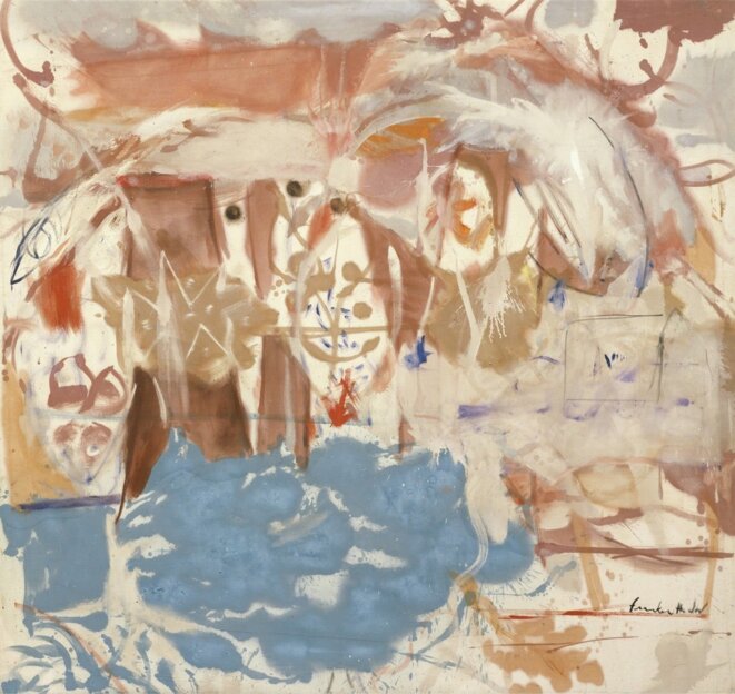 Frankenthaler, « Dawn after the storm », 1957, 165,7 x 177,8 cm, © Helen Frankenthaler Foundation/ARS Frankenthaler, « Dawn after the storm », 1957, 165,7 x 177,8 cm, © Helen Frankenthaler Foundation/ARS