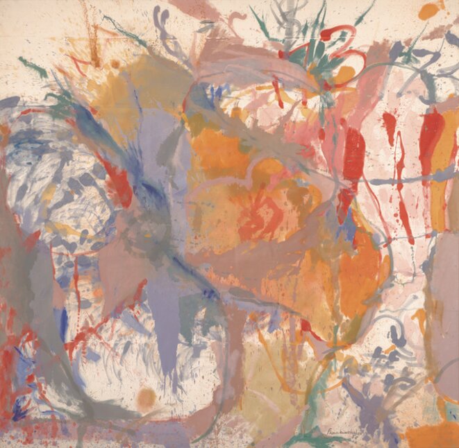 Frankenthaler, « Before the caves », 1958, 260 x 265,1 cm, © Helen Frankenthaler Foundation/ARS Frankenthaler, « Before the caves », 1958, 260 x 265,1 cm, © Helen Frankenthaler Foundation/ARS
