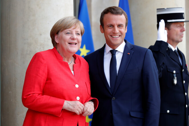 Angela Merkel et Emmanuel Macron le 28 août © Reuters Angela Merkel et Emmanuel Macron le 28 août © Reuters