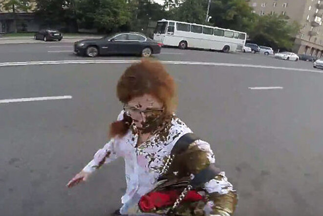 Agression de Yulia Latynina © ntv.ru Agression de Yulia Latynina © ntv.ru