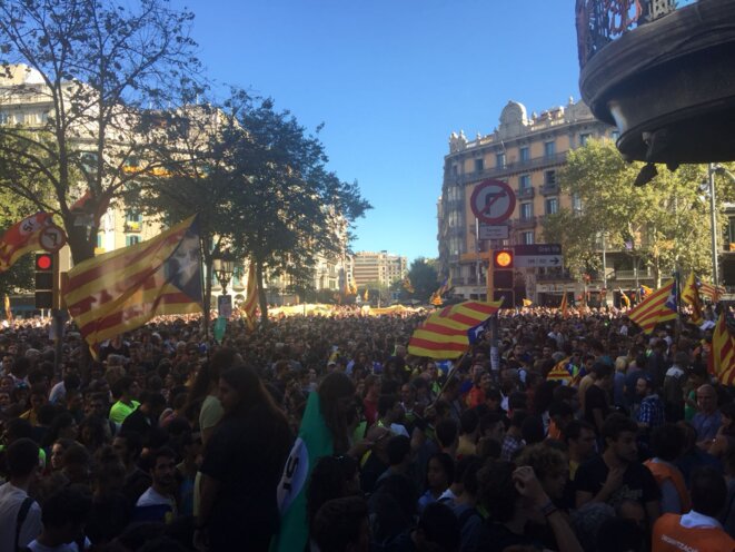 Manifestation spontanée à Barcelone le 20/09/2017 Manifestation spontanée à Barcelone le 20/09/2017