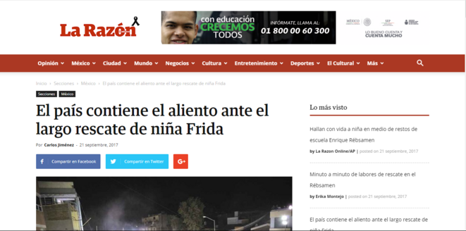 Le phénomène #Frida, créé par Televisa, a ému et induit en erreur plusieurs grands quotidiens nationaux © Clément Detry