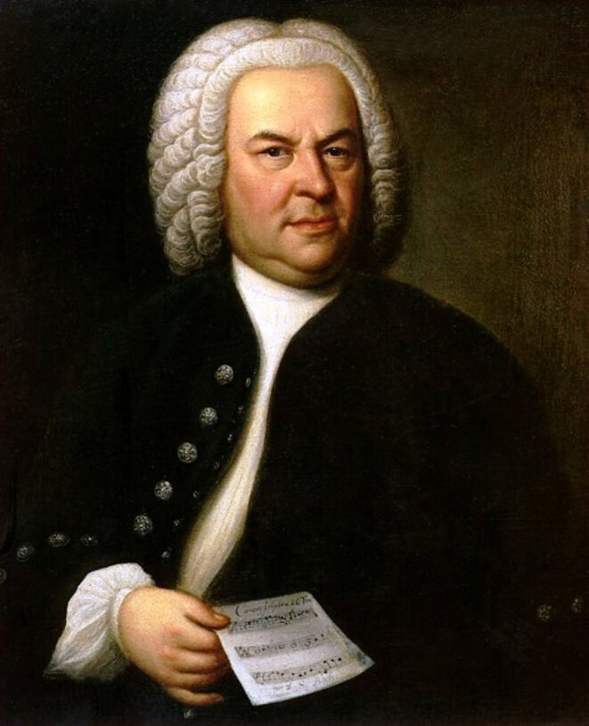 Johann Sebastian Bach (à 61 ans), par Elias Gottlob Haussmann Johann Sebastian Bach (à 61 ans), par Elias Gottlob Haussmann
