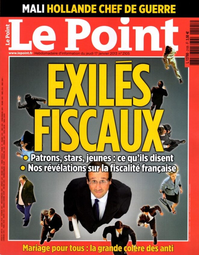 Une du Point sur le thème de l'exil fiscal Une du Point sur le thème de l'exil fiscal