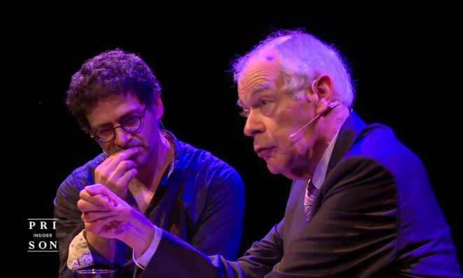 Wajdi Mouawad et Jean-Marie Delarue. Wajdi Mouawad et Jean-Marie Delarue.