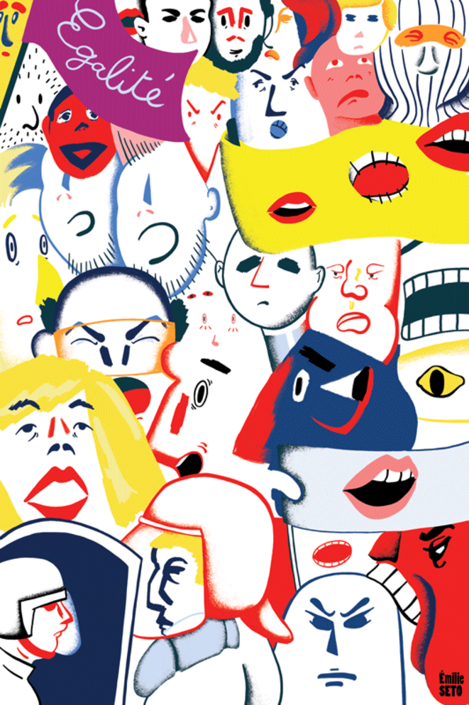 Illustration réalisé pour la couverture du n°6 des « Utopiques » © Émilie Seto Illustration réalisé pour la couverture du n°6 des « Utopiques » © Émilie Seto