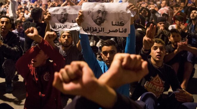 Marche pour la libération des militants du Hirak prisonniers au Maroc. © Reuters Marche pour la libération des militants du Hirak prisonniers au Maroc. © Reuters