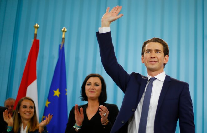 Sebastian Kurz au soir de la victoire de l'ÖVP, dimanche 15 octobre 2017 © Reuters Sebastian Kurz au soir de la victoire de l'ÖVP, dimanche 15 octobre 2017 © Reuters