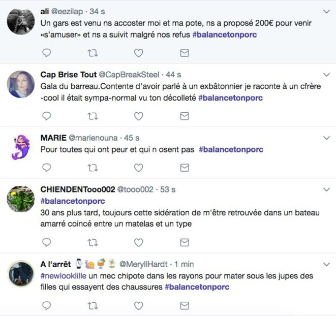 Captura de pantalla de los últimos mensajes publicados en Twitter, el martes 17 de octubre de 2017 a las 00h05. Captura de pantalla de los últimos mensajes publicados en Twitter, el martes 17 de octubre de 2017 a las 00h05.